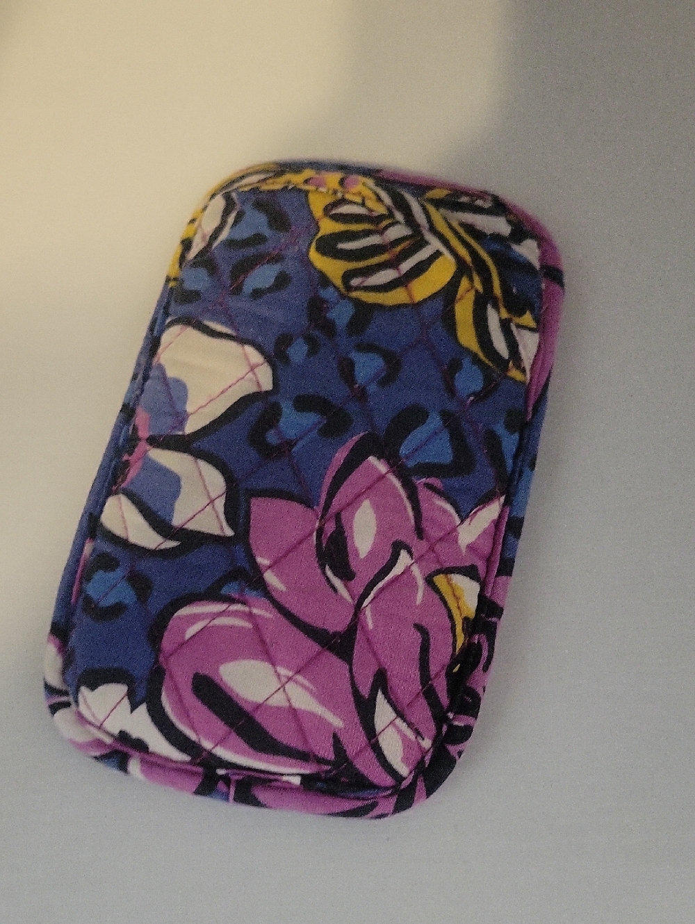 Vera Bradley Blue & Purple Floral Quilted Floral Eye glass case